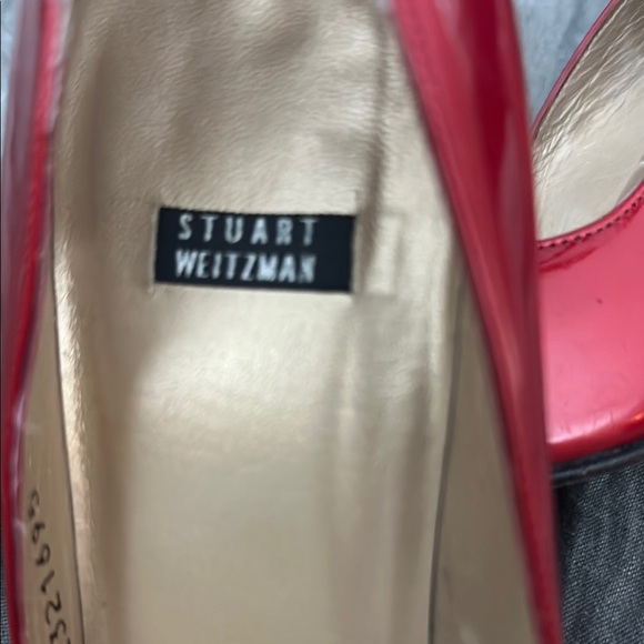 Stuart Weitzman Glossy Red Heels - Picture 2 of 8